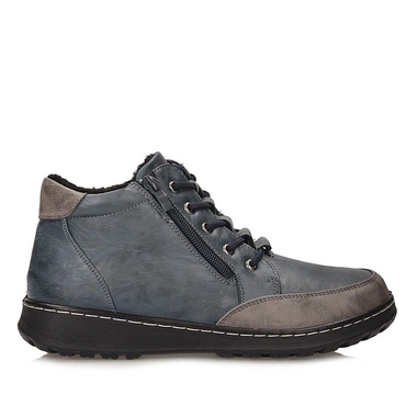 Codzienne granatowe botki damskie Potocki 25-90347NV