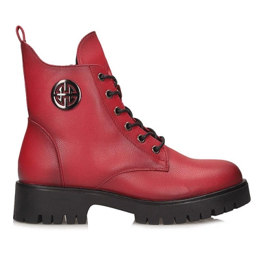 Modne czerwone botki damskie Potocki 25-12672RD