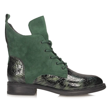 Stylowe zielone botki damskie na zamek Artiker 57C0194