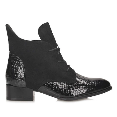 Klasyczne czarne  botki damskie Potocki 25-12498BKC