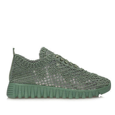 Oryginalne koronkowe sneakersy zielone damskie T.Sokolski IFS 1982 GREEN