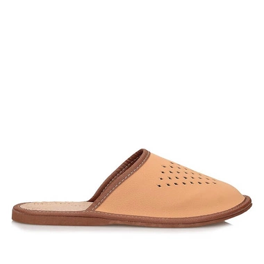 Kapcie laczki pantofle Nowo męskie brąz M-2037