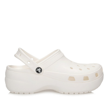 Komfortowe klapki damskie Crocs Classic Platform Clog W 206750 WHITE