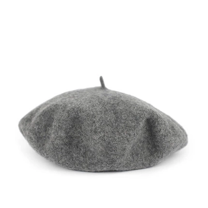 Wełniany Beret Art of Polo cz22303 szary