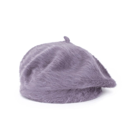 Damski stylowy Angorowy beret cz22304-8 fiolet