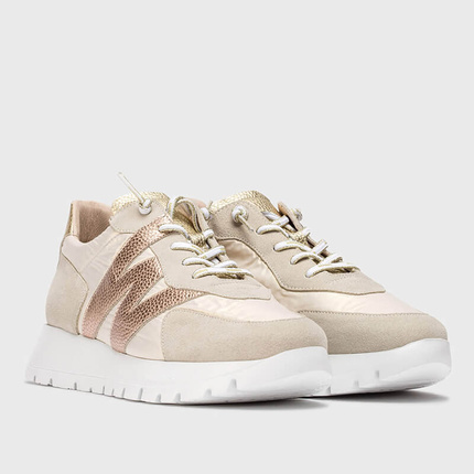 Półbuty sneakersy na platformie Oslo Wonders A-2464 CELESTIAL SAND BEIG 