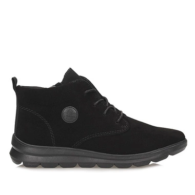 Modne czarne botki damskie Rieker Z0022-00