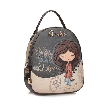 Plecak damski Anekke 43705-188 MOCHILA BACKPACK granatowy do ręki jednokomorowy zapinany na zamek