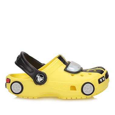 Oryginalne dziecięce klapki Crocs Classic iam race car clog cyber yellow