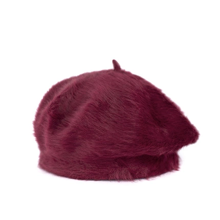 Angorowy beret cz22304 -7 bordowy