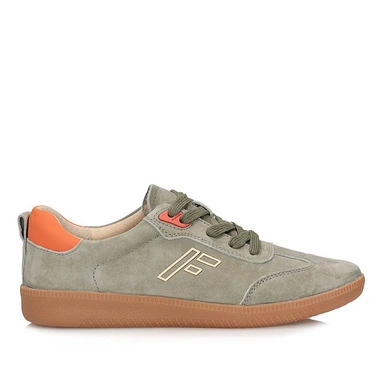 Sneakersy damskie Filippo DP7510/26 GE zielone półbuty sznurowane skórzane