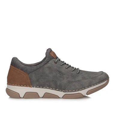 Półbuty męskie Rieker 15950-45 grey szare wsuwane