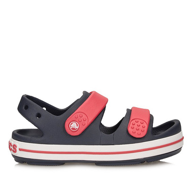 Komfortowe chłopięce klapki Crocs Crocband Cruiser Sandal Kids 209423 NAVY/VARSITY RED