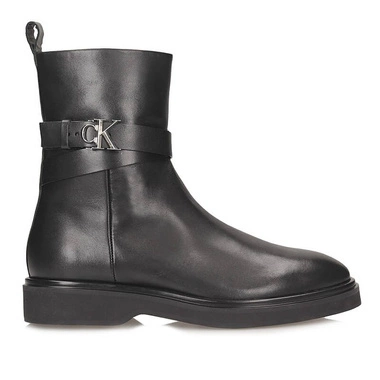 Czarne botki workery Calvin Klein HW0HW02663 Ankle BOOT Metal Logo