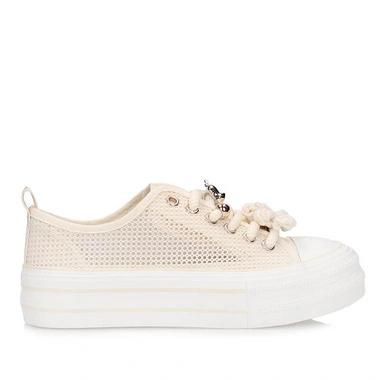 Sneakersy damskie Filippo DTN7855/26 L BE beżowe trampki z siateczki