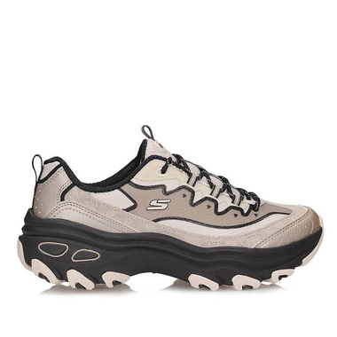 Sneakersy damskie Skechers 180399 TPBK beżowe półbuty sznurowane na platformie