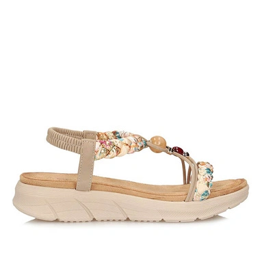Sandały damskie Artiker 58C0001 BEIGE beżowe wsuwane na platformie