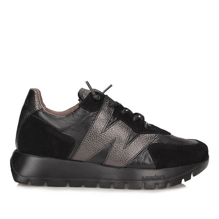 Półbuty sneakersy na platformie Wonders A-2464 Negro Oslo