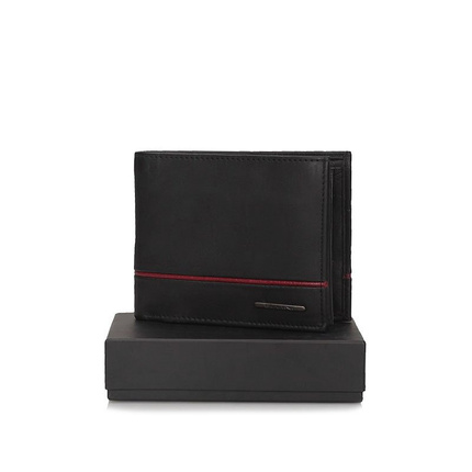 Skórzany Portfel męski Bellugio TMM-80R-033-032 black/red